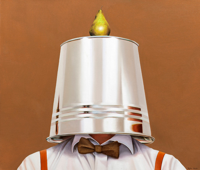 Man with Pear by Stephen Johnston | Lethbridge Gallery